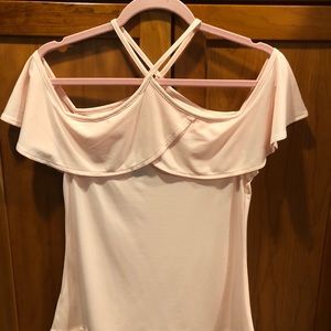 Express off the shoulder top with strap detail
